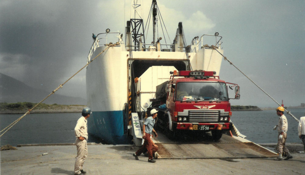 Company takes charge of loading work at Port of Nagoya Rokugochi and marine transport to Tanegashima of N-type rocket carrying a satellite